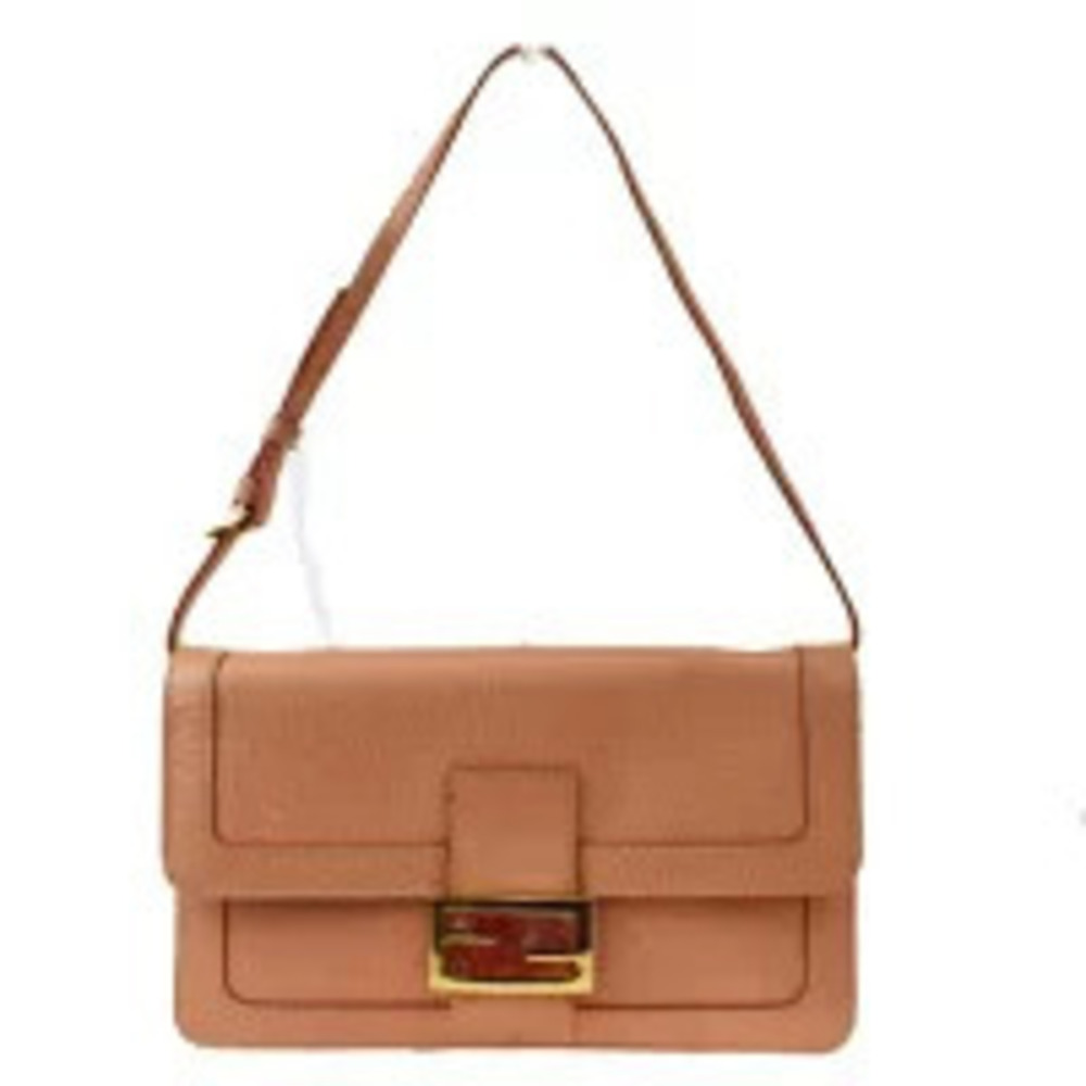 Fendi Mamma Bucket Shoulder Bag Clutch Pink Leather